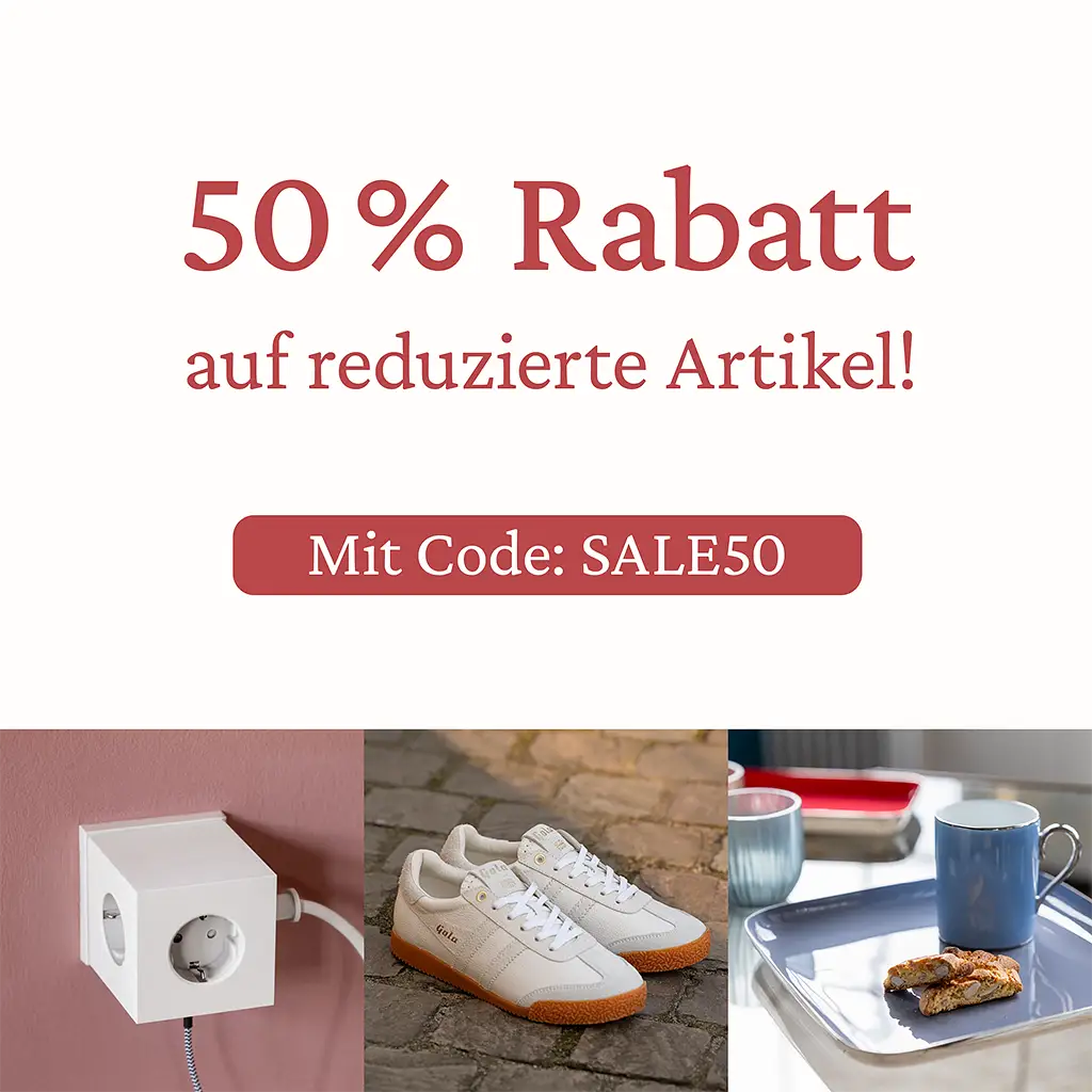 50 Prozent Rabatt - auf Sale
